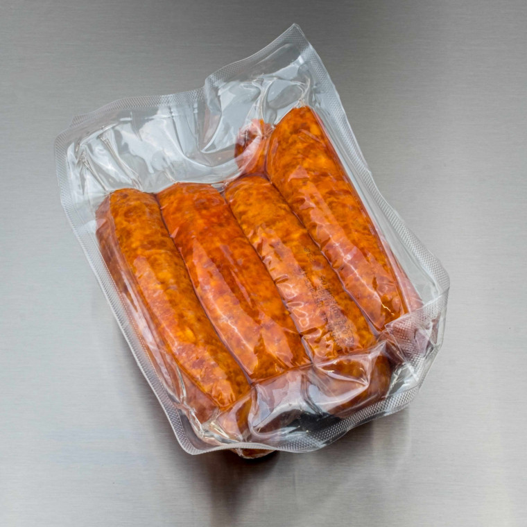 Saucisse fum&eacute;e 750 g env. (8 saucisses de 90 g) | Calidel Pro