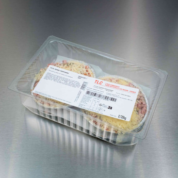 Pizza individuelle jambon champignons (4 pizzas de 180 g)