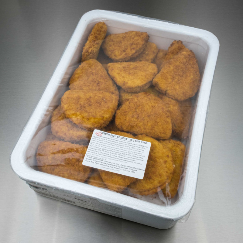 Cordon bleu de dinde 4 kg (env. 32 pi&egrave;ces) | Calidel Pro