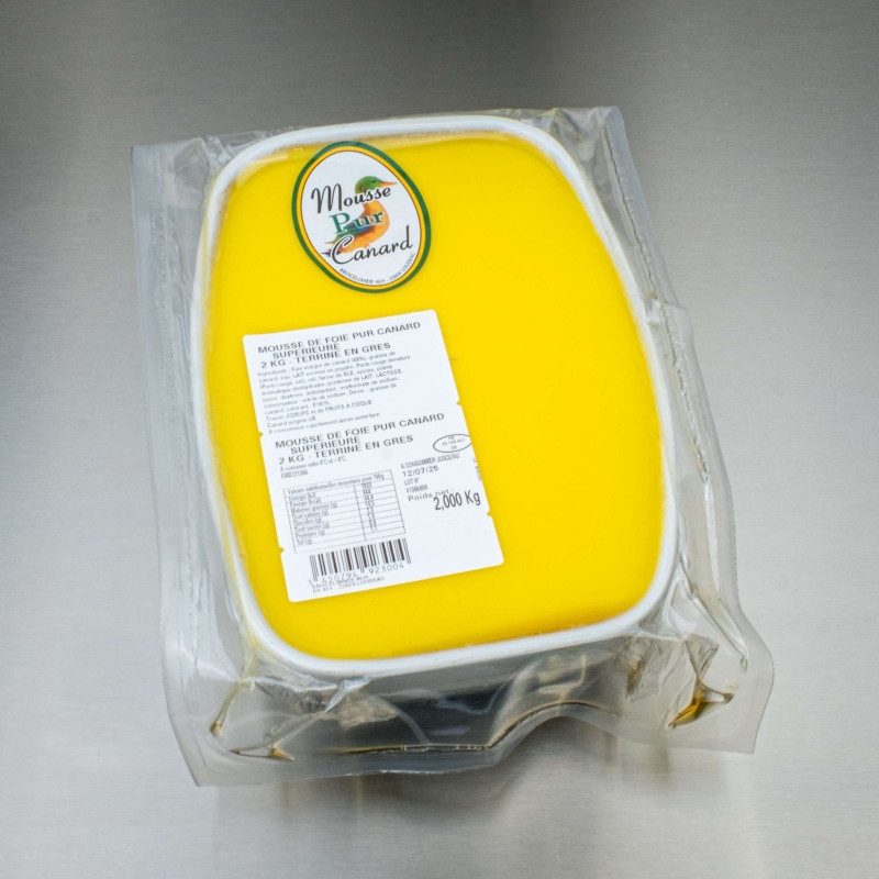 Mousse de foie pur canard sup&eacute;rieure 2 kg | Calidel Pro