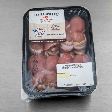 Paupiette à la forestière 640 g (4 paupiettes de 160 g)