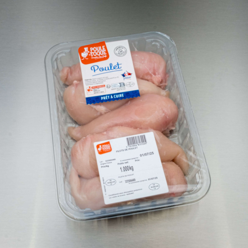 Filets de poulet blanc 1 kg | Calidel Pro