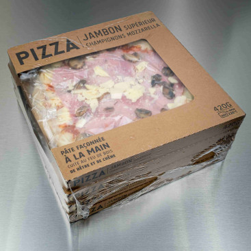 Pizza jambon sup&eacute;rieur champignons mozzarella 420 g