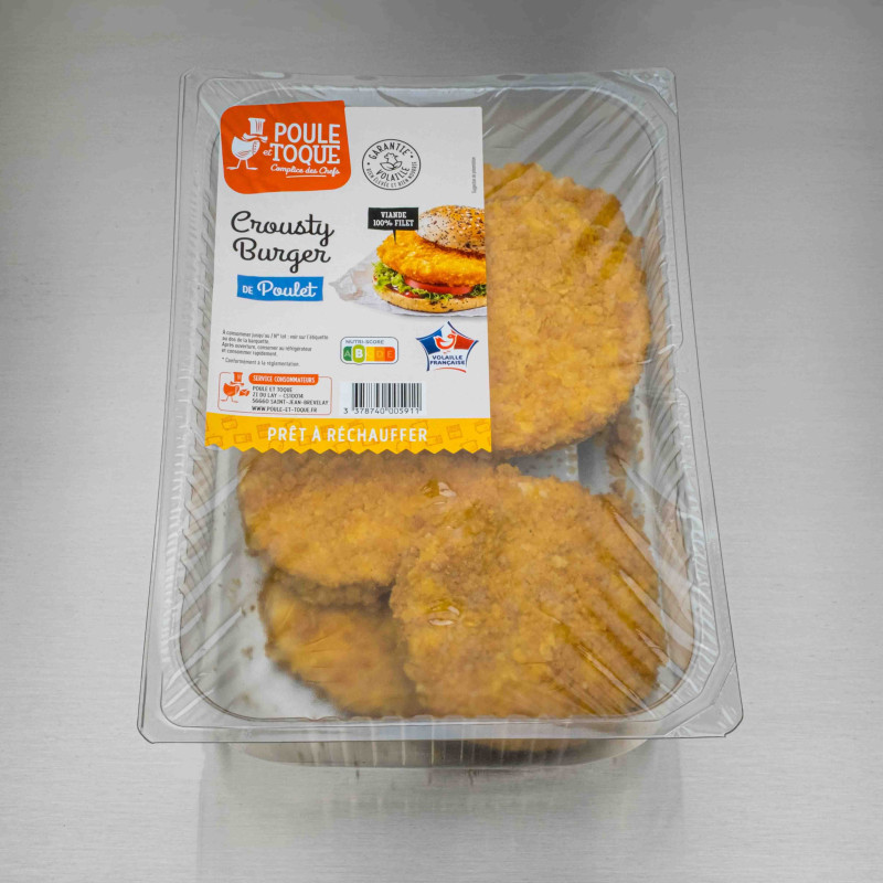 Filets de poulet panés crousty burger 720 g (6 pièces de 120 g) | Calidel Pro Filets de poulet panés crousty burger 720 g (6 pièces de 120 g) | Calidel Pro