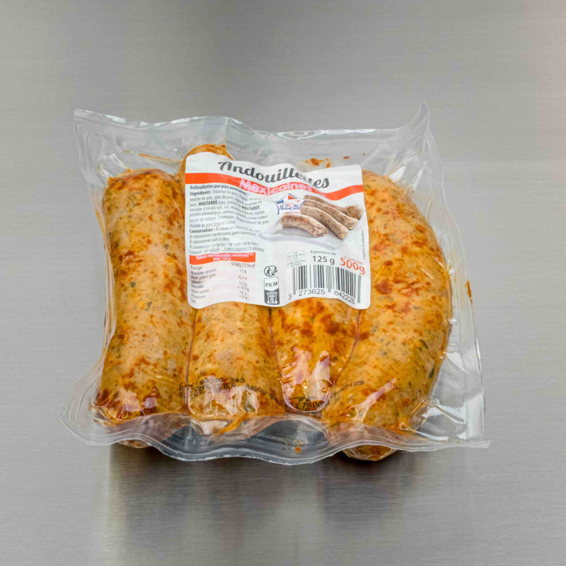 Andouillette pur porc mexicaine 500 g (4 andouillettes de 125 g) | Calidel Pro