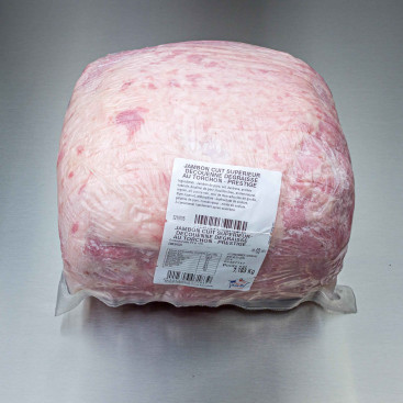 Jambon cuit sup&eacute;rieur d&eacute;couenn&eacute; d&eacute;graiss&eacute; torchon 7kg200 env.