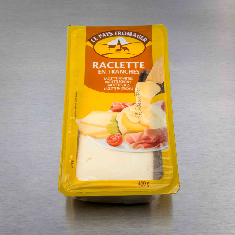 Raclette au lait pasteuris&eacute; tranch&eacute;e 400 g | Calidel Pro