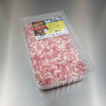 Lardons crus fum&eacute;s 1 kg