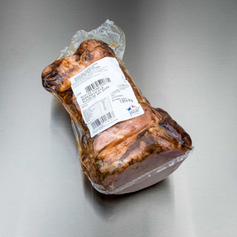 R&ocirc;ti de porc cuit sup&eacute;rieur dor&eacute; &agrave; la fleur de sel 1kg900 env. | Calidel Pro