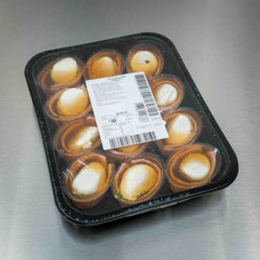 Oeufs pochés au jambon (12 pièces de 90 g)