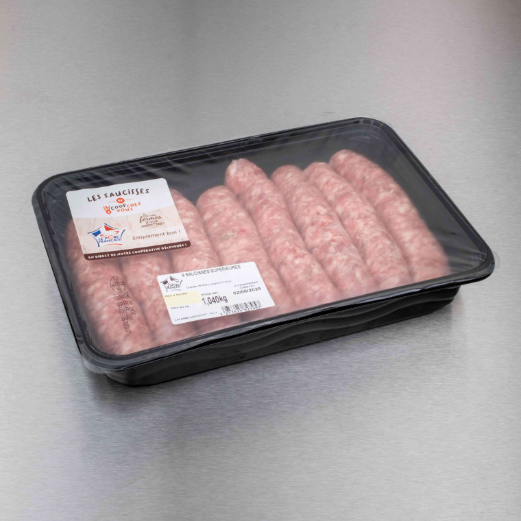 Saucisses de porc 130 g | Calidel Pro