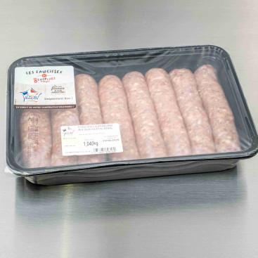 Saucisses de porc aux oignons et persil 130 g