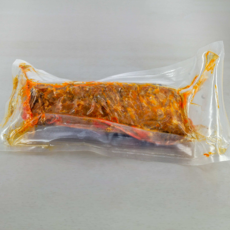 Ribs de porc marin&eacute; cuit saveur barbecue 500 g env. | Calidel Pro